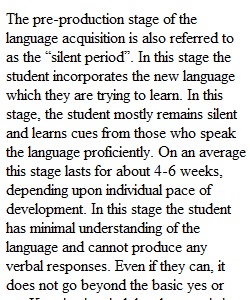 Building Vocabulary for ELLs in the Pre-Production and Early Production Stages